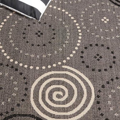 SAFAVIEH Washable Rug Outdoor Courtyard Collection - 2'3" x 12' Runner, Black & Sand, Non-Shedding & Easy Cleaning, Ideal for Patio, Entryway, Mudroom, Hallway, Kitchen (CY1906-3908)