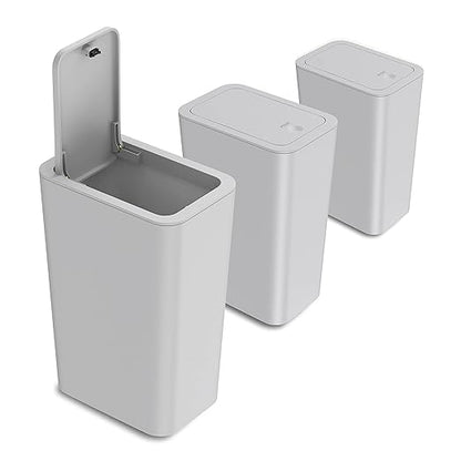 3 Pack 10 Liter / 2.6 Gallon Bathroom Trash Can, Small Trash Can