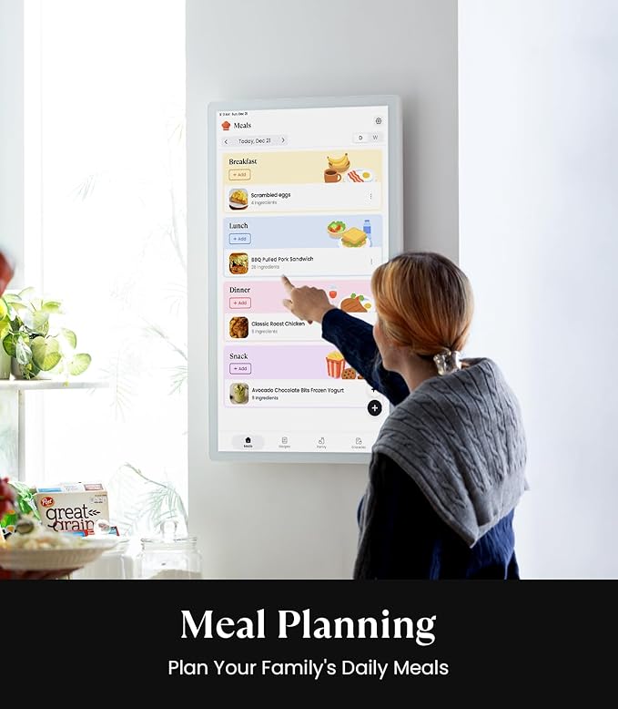 Cozyla Digital Calendar+ 2: 24 inch Wall Planner Touch Screen Chore Chart