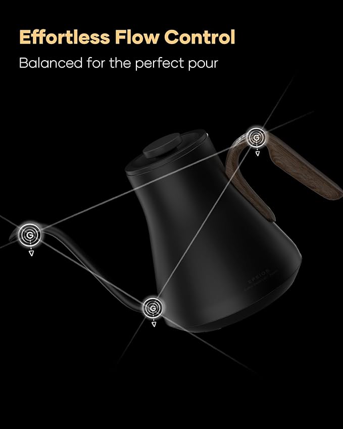 Cocinare FLOW B9 Gooseneck Electric Kettle, Precise Temperature Control