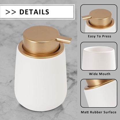 Soap Dispenser Ceramic with Easy-to-Press Pump Hand Lotion Liquid Dispenser