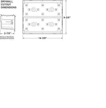 Legrand - OnQ Cable Management, In-Wall Media Box, Dual Purpose Structured