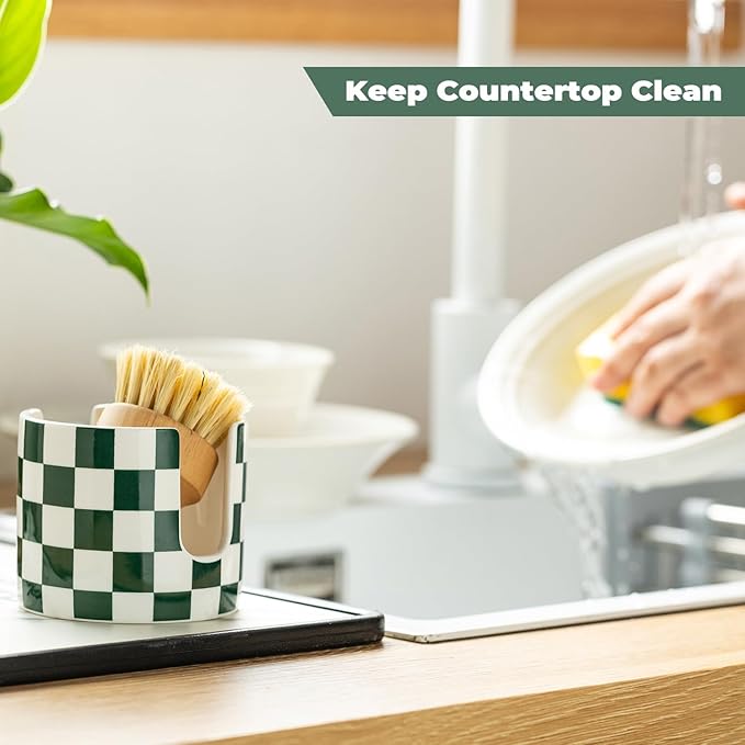 Zoeeker Ceramic Kitchen Sponge Holder, Dish Sponge Holder Suitable