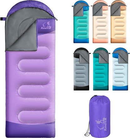 Sleeping Bags for Adults Kids - 3 Season Cold&Warm Weather Waterproof Camping Sleeping Bags - Lightweight Sleeping Bags for Camping Hiking Outdoor Travel