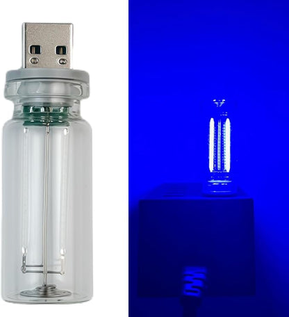 Dimmable Blue USB Touch Control Led Lights for Car, Glass Truck Led Lights Interior, Cute Retro Led Night Light Ambient Lighting, USB Mood Lamp Bedroom, Car Accessories for Men Women