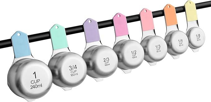 Spring Chef Magnetic Stainless Steel Measuring Cups, Kitchen Tools