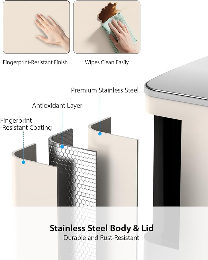 Lovewind Dual Trash and Recycling Bins
