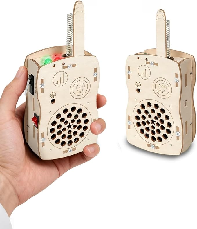 STEM Science Kits Toys DIY Walkie Talkie Kit for Kids Age 8-14, Science Project Electronics Kit Educational Building Toy Gifts for Boys Girls Kids Teen Ages 8-10 10-12