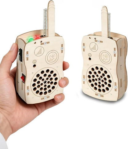 STEM Science Kits Toys DIY Walkie Talkie Kit for Kids Age 8-14, Science Project Electronics Kit Educational Building Toy Gifts for Boys Girls Kids Teen Ages 8-10 10-12