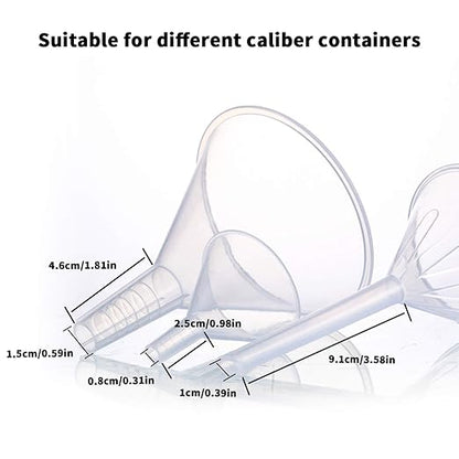 Plastic Funnel Set, 100mm x 2, 75mm x 2, 50mm x 2