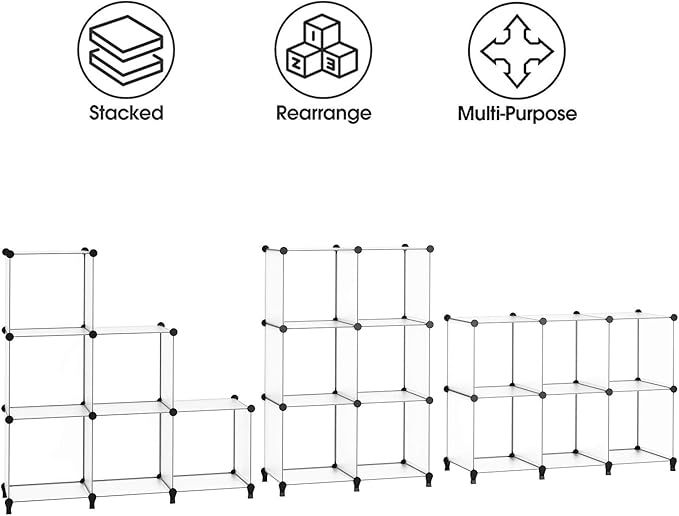 HOMIDEC 6-Cube Storage Organizer, Closet Organizer Storage Shelf Bookcase