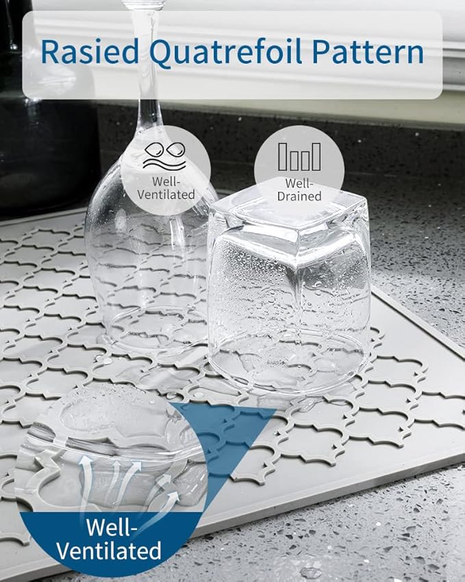 AMOAMI-Dish Drying Mats for Kitchen Counter-Silicone Dish Drying Mat-Kitchen