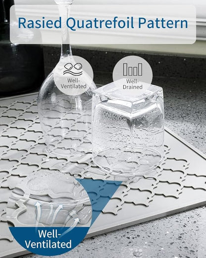 AMOAMI-Dish Drying Mats for Kitchen Counter-Silicone Dish Drying Mat-Kitchen