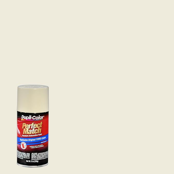 Dupli-Color EBFM00417-6PK Perfect Match Automotive Spray Paint – Ford Wimbledon White, 9A – 8 oz. Aerosol Can - 6-Pack