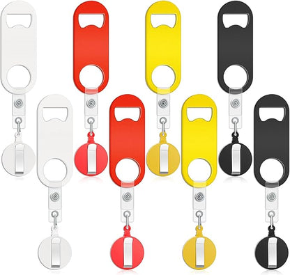 Honoson 8 Pieces Retractable Bottle Opener Bartender Flat Beer Opener