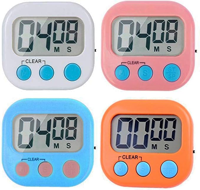 Digital Kitchen Timer, Big Display Screen, Loud Alarm, Strong Magnetic Backing