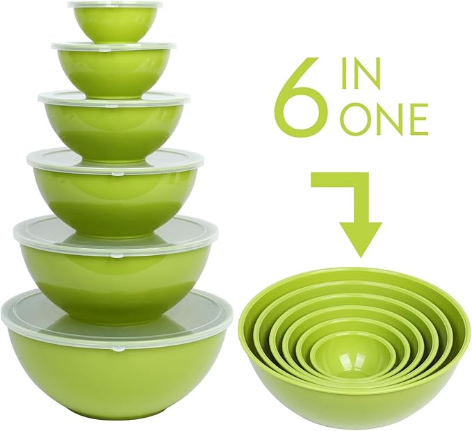 BoxedHome BPA Free Plastic Round Mixing Bowl