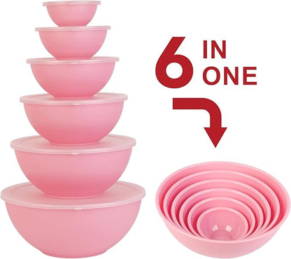 BoxedHome BPA Free Plastic Round Mixing Bowl