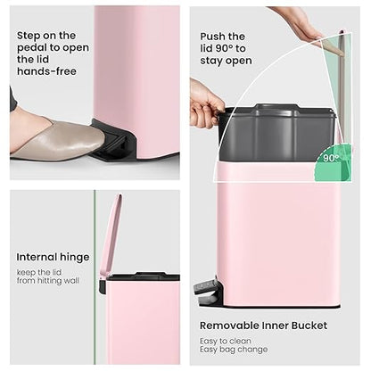 Cesun Small Bathroom Trash Can