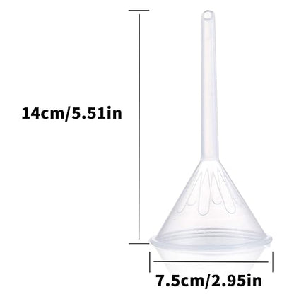 Plastic Funnel Set, 100mm x 2, 75mm x 2, 50mm x 2
