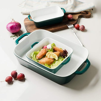 Sweejar Ceramic Bakeware Set, Rectangular Baking Dish