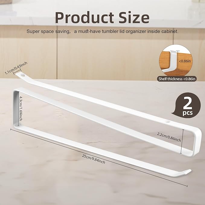 LveSunny Tumbler Lid Organizer, 2 Pack Cup Lid Organizer