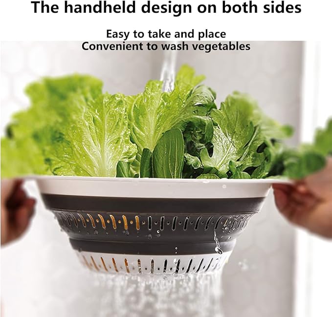 Collapsible Colander and Strainer, Silicone Strainer Colanders & Food Strainers