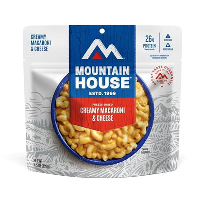 Mountain House Creamy Macaroni & Cheese Freeze Dried Backpacking & Camping Food 6-Pack