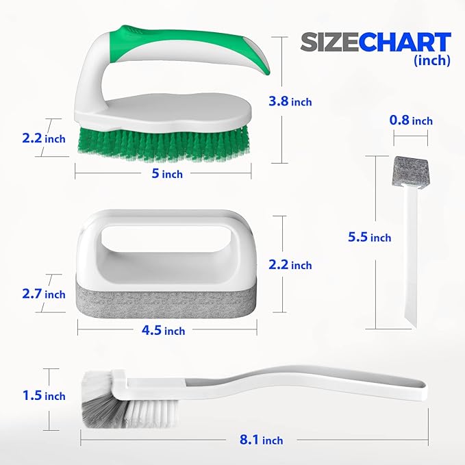 Holikme 7 Pack Deep Cleaning Brush Set, Scrub Pads