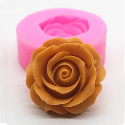 Rose Petal Resin Mold - Circle & Round Shapes, Soap & Candle Mold, Peony Design