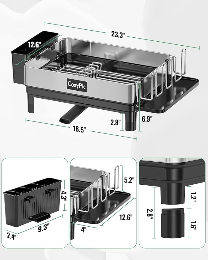 Dish Racks, Thicker Premium 304 Stainless Steel Dish Drying Rack
