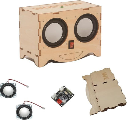 Craft Kit Speaker Circuits - Speaker Electronic Engineering Toys,Build Speaker Kit,DIY Bluetooth Speaker Kit Build Personalized Wood Case Speaker Set,Learning STEM Gifts Science for Teens