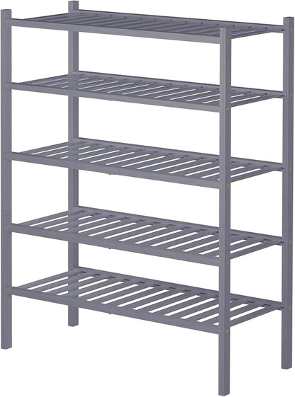 ROMGUAR CRAFT 5 Tier Bamboo Shoe Rack