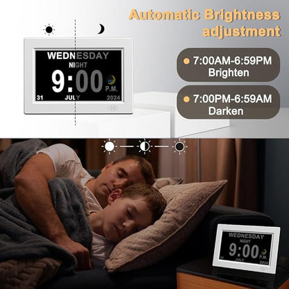 CAZOKASI 8inch Extra Large Impaired Vision Digital Alarm Clock