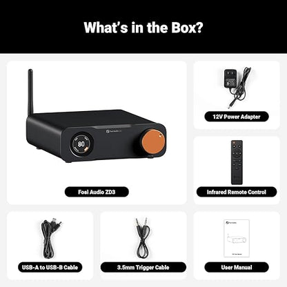 Fosi Audio ZD3 Desktop DAC Preamp, Fully Balanced Digital to Analog Audio