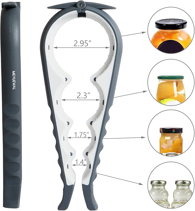 Jar Opener Bottle Opener for Weak Hands, 5-in-1 Multi-Function Can Opener