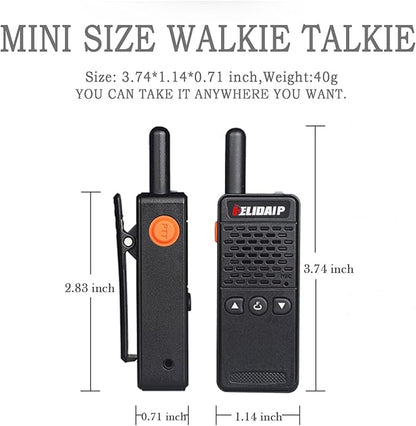 ELIDAIP T-M2 Ultra Mini Walkie Talkies, Rechargeable Two Way Radios Long Range