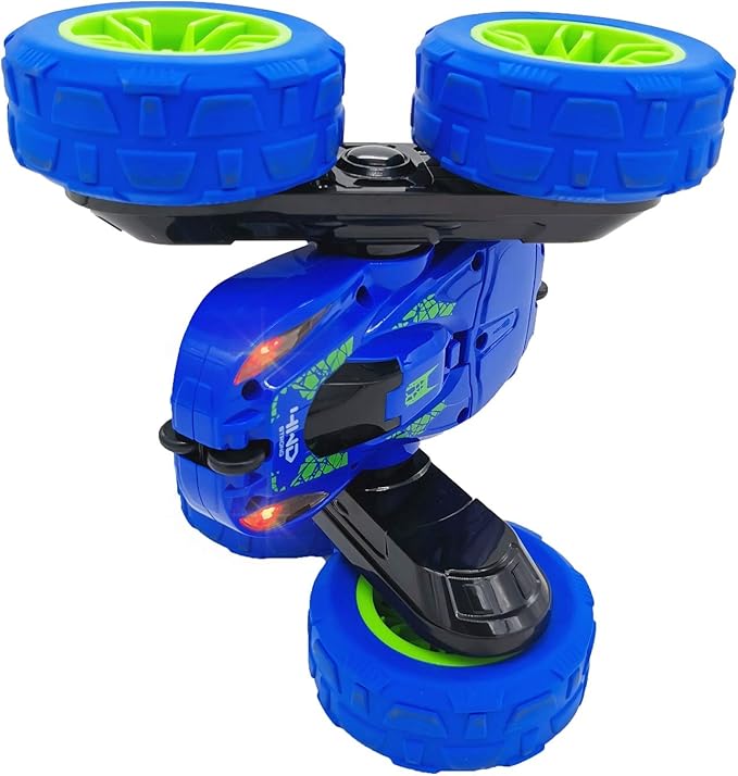 Threeking RC Stunt Car Remote Control Cars with Lights Double-Sided Driving Indoor Outdoor Toys Gifts Presents for 6 7 8 9 10 11 12 Year Old Kids Boys Girls