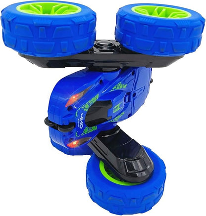 Threeking RC Stunt Car Remote Control Cars with Lights Double-Sided Driving Indoor Outdoor Toys Gifts Presents for 6 7 8 9 10 11 12 Year Old Kids Boys Girls