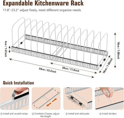 Housolution Cutting Board Organizer Rack, Expandable Baking Tray and Cookie