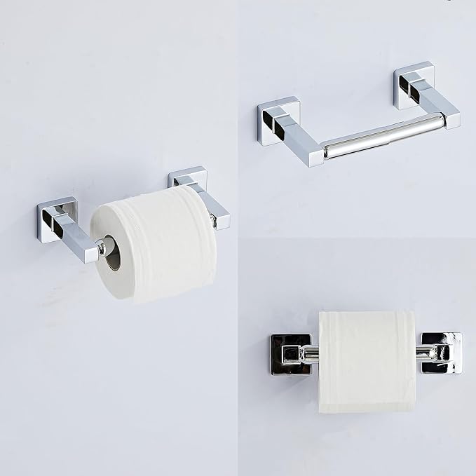 Chrome Bathroom Hardware Set 4 Pieces, Bathroom Accessories Set Stainless Steel