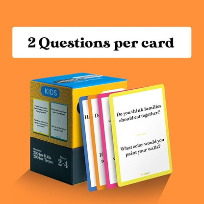 400 Kids and Teens Conversation Cards - Questions for Kids, Family Talk, Conversation Starters for Families