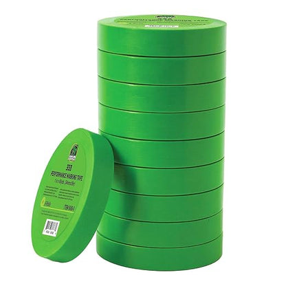LAUCO DINOGREN High Performance Masking Tape for Car Paint, Heat & Water Resistant, Multi-Purpose Green (1 in (36 Rolls))