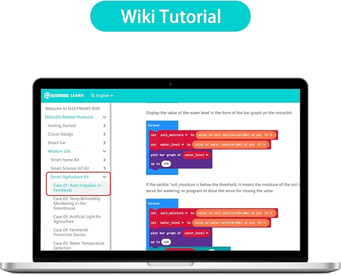ELECFREAKS microbit Smart Agriculture Kit Micro:bit Sensor Starter Kit Octopus Series Sensor, DIY Programming STEM kit with Basic Coding Electronics Modules and Wiki Tutorial(Without Micro:bit)