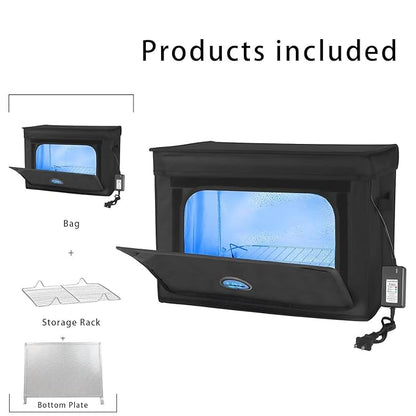 Large UVC Sanitizer Box with Ozone, Foldable Cleaner Bag with Timer, 36L/9.5gal