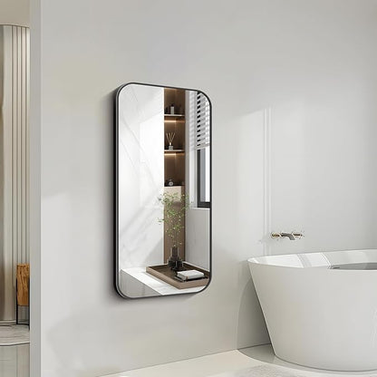 FORBATH Bathroom Mirror 20" x 40", Rectangle Black Bathroom Mirror