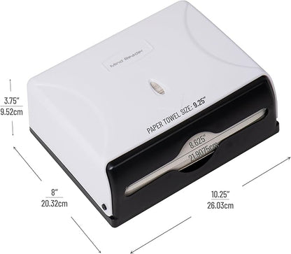 Mind Reader Paper Towel Dispenser, Tri-Fold Towel Holder, Wall Mount