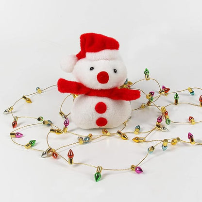 Orgrimmar Fake Light String Christmas Decoration Doll House Miniature Furniture Accessories String Lights (15m/591inch)