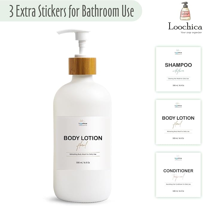 LOOCHICA Dish White Glass Soap Dispenser