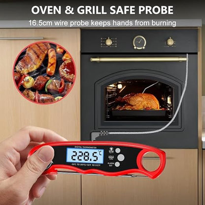 RIWUSI Meat Thermometer Digital, Instant Read Food Thermometer